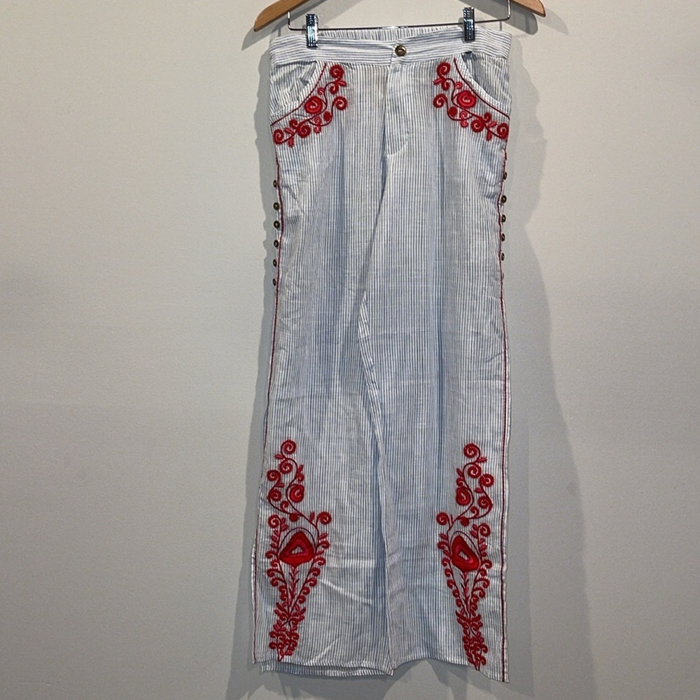 Z&L l cover up striped embroidered bottom